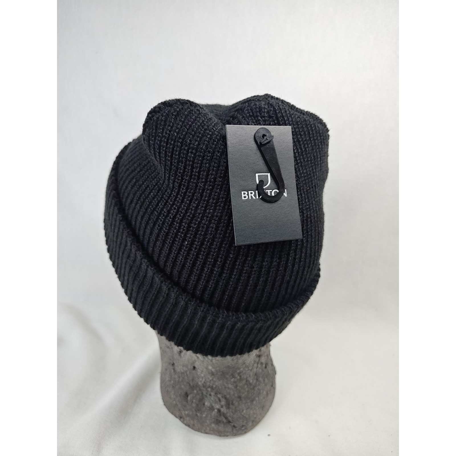 Nwt Brixton Heist Beanie Men's Women's Unisex Plain Black Cuffed Loose Knit Hat — image 4 of 8